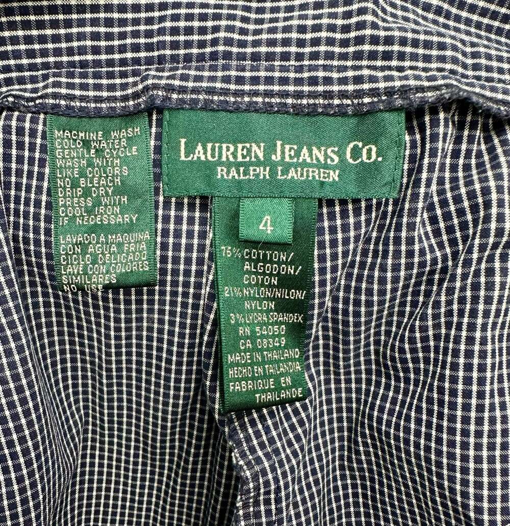 Lauren Jeans Co Ralph Lauren Blue Gingham Plaid Pants Size 4
